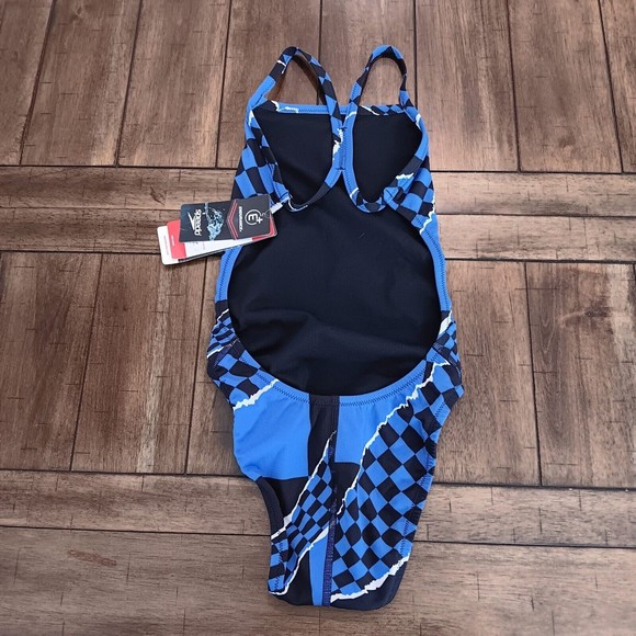 Speedo Competition Racing Endurance Print One Piece Blue Team MSRP $84 NEW 20 - Picture 2 of 4